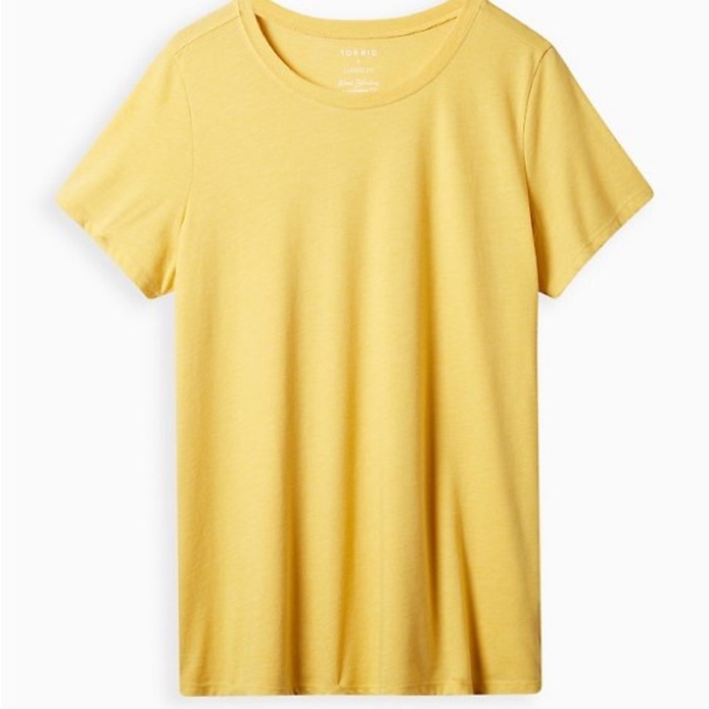Torrid Everyday Signature Jersey Crew Neck Tee Golden Yellow